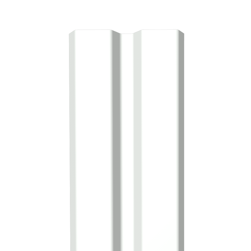 Металлический штакетник Гладкий полиэстер RAL 9003 (Белый) 3000*87*0,5 двухсторонний Прямой
